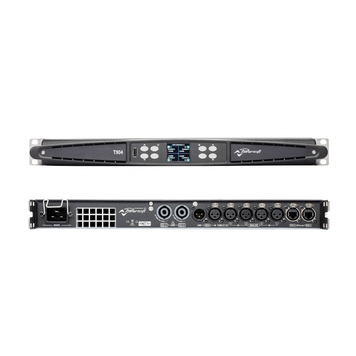 Powersoft T904 - Amplificator de inaltă performanta 8000W/4 canale cu DSP si Dante